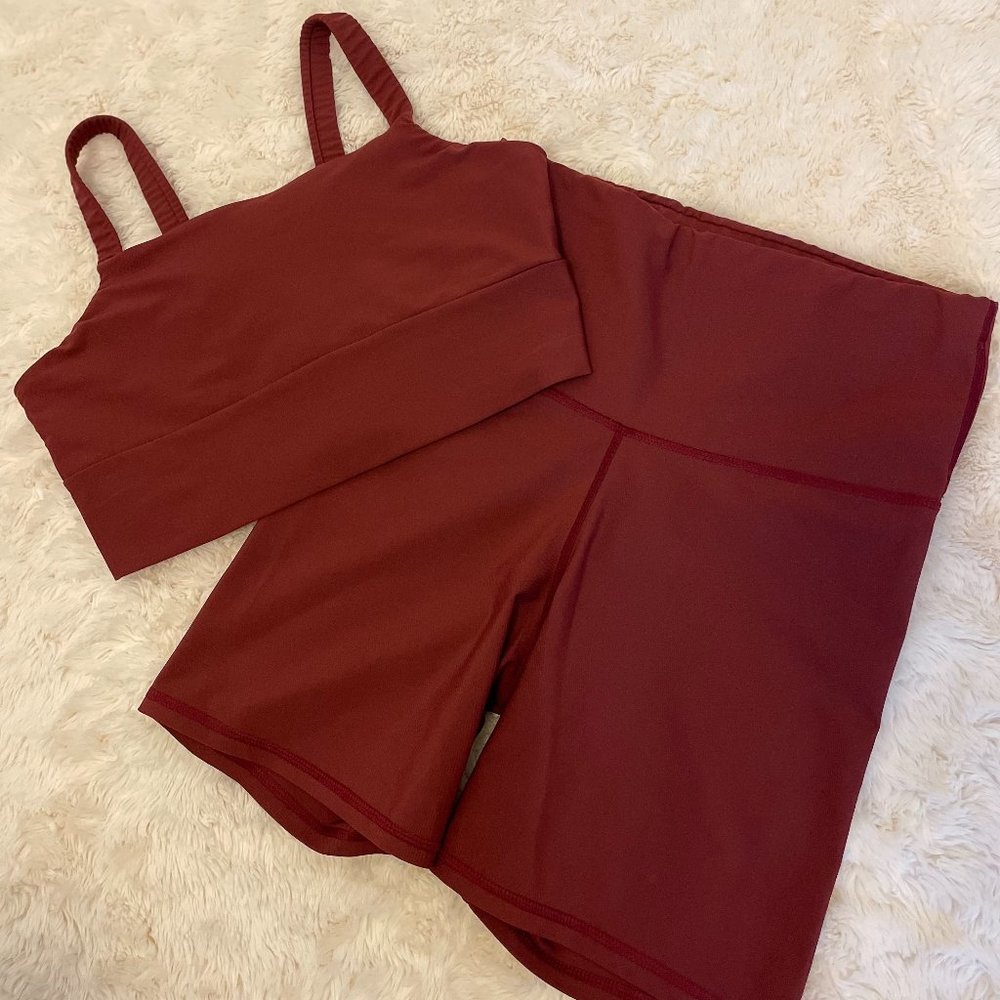 dk Active Rust Clyde Crop with Matching Rio Bike shorts-Size Med-Great Condition